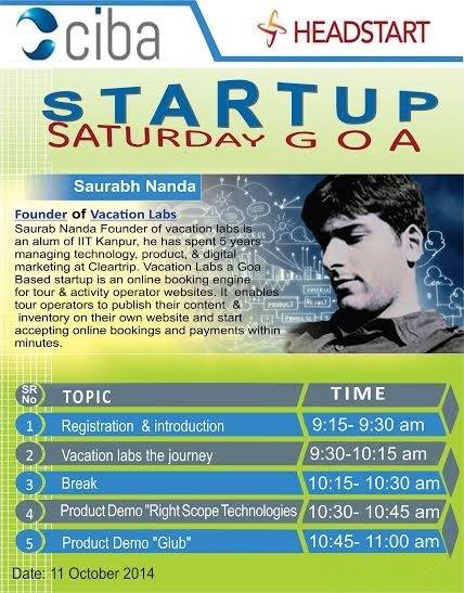 ciba-Headstart Startup Saturday October edition